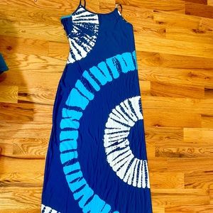 Super Long Blue Maxi Dress